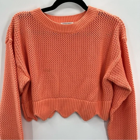 Ronny Kobo Knit Sweater Pullover Pastel Orange Long Sleeve Small - Picture 5 of 8